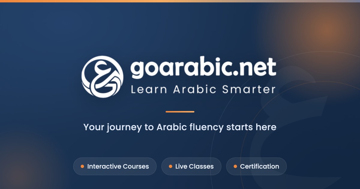 Learn Arabic Online for Kids & Adults | GoArabic.net